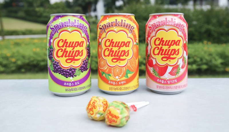 Apparently, there's a sparkling soda version of Chupa Chups lollipops ...