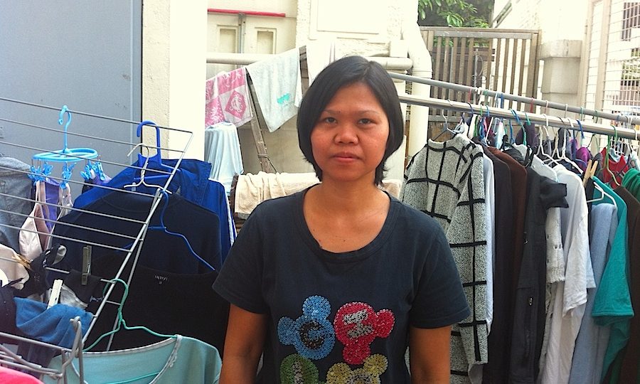 A domestic worker in Hong Kong. 