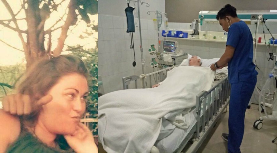 Teenica Harrex, 42, was in a serious motorbike accident in Kuta, Bali on Dec. 10, 2017. Her parents are desperately trying to raise the funds to settle her medical bills and bring her home. Left: Facebook. Right: GoFundMe