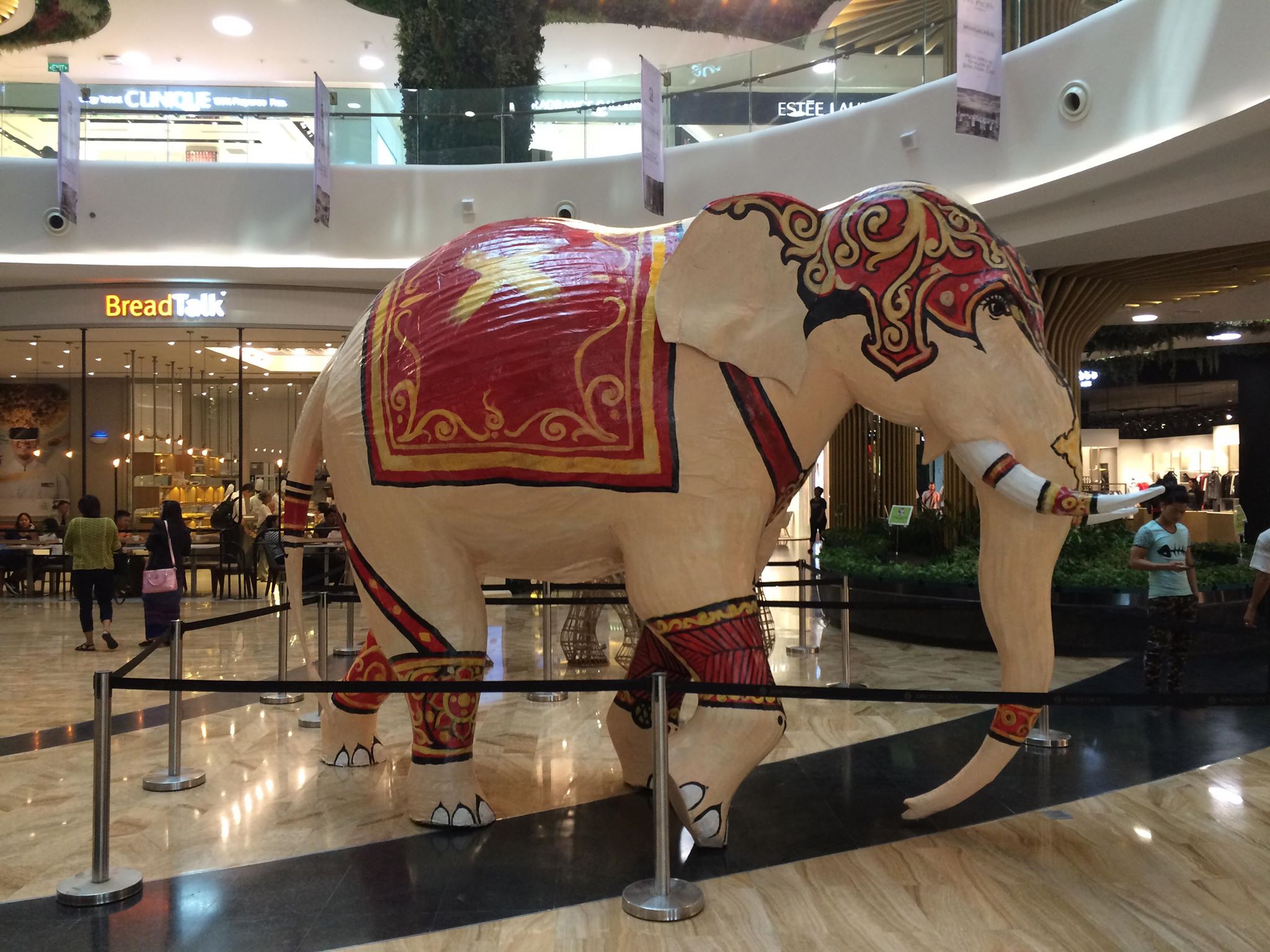 A papier-mâché elephant statue in the Junction City mall. Photo: Gurveena Ghataure
