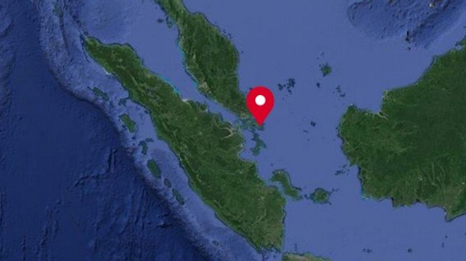 The approximate location of Ajab Island in Indonesia. Photo: Google Maps