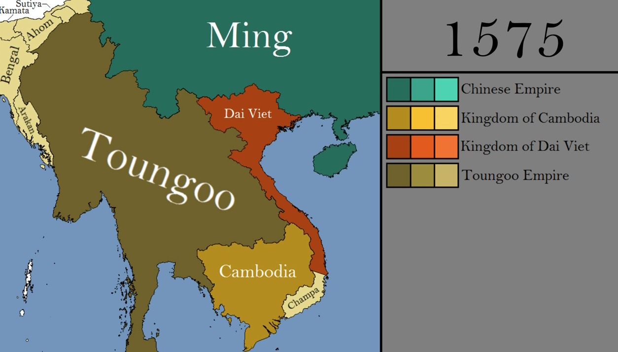 Bayinnaung’s massive empire.
