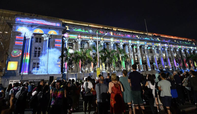 Light to Night Festival. Photo: National Gallery Singapore/Facebook