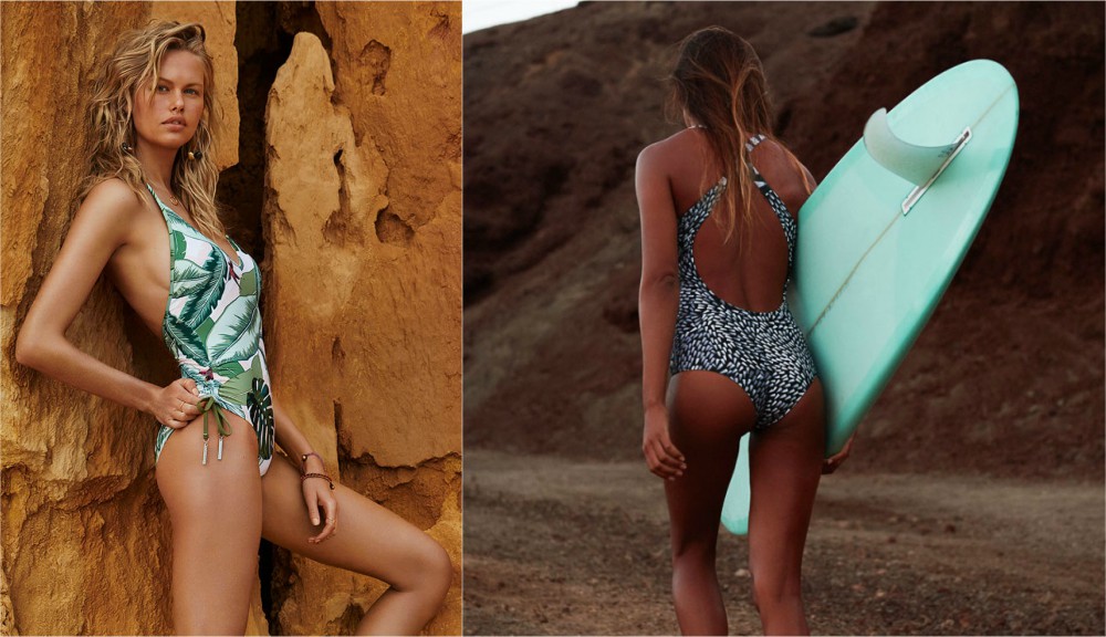 Left: Seafolly. Right: OY Surf Apparel
