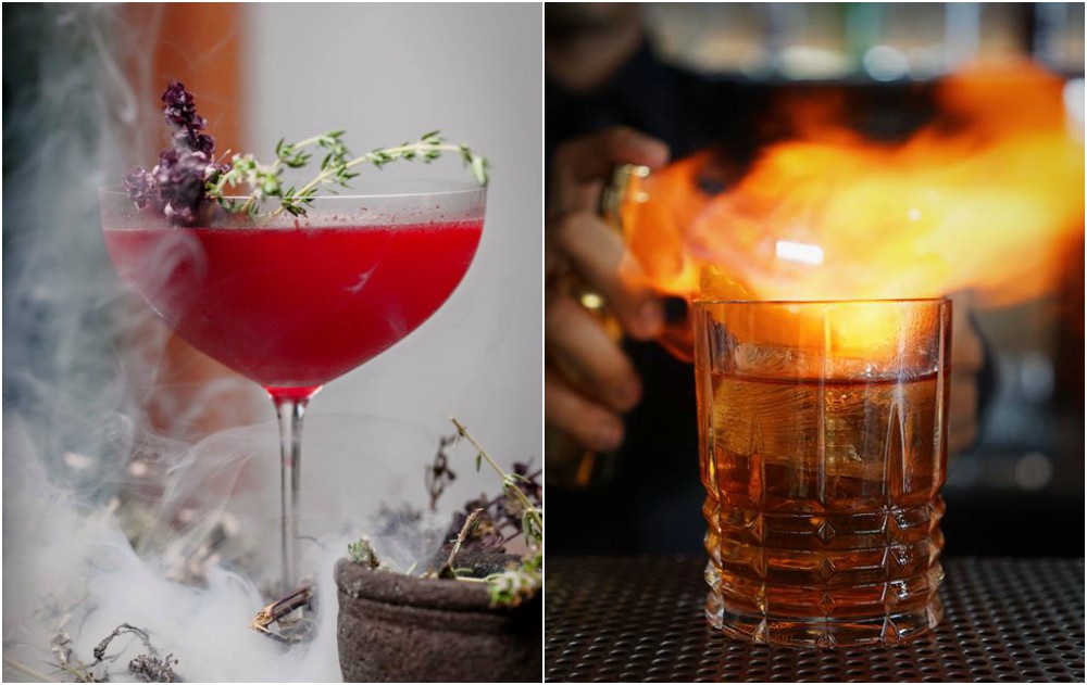 Bali’s best cocktails, from sweet ‘n’ sour to flamin’ hot! Left: Night Rooster. Right: Bikini