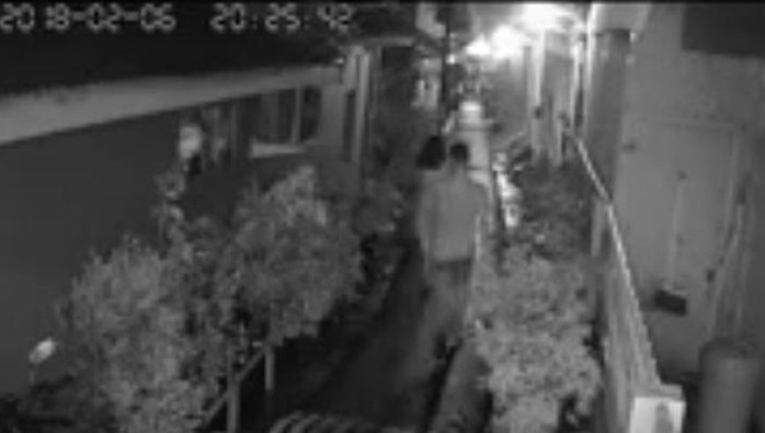 Video screengrab of a CCTV footage showing a woman being sexually assaulted in Jatinegara, East Jakarta Feb. 6, 2018.