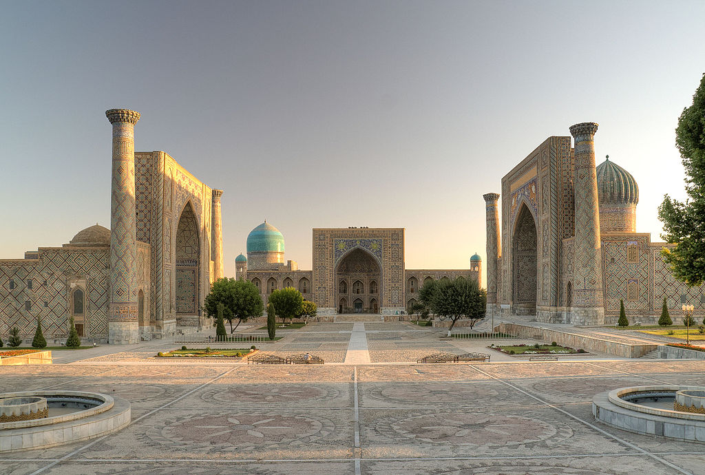 The Registan, located in Samarkand, Uzbekistan, is one of the most important pieces of Islamic architecture in the region. Photo: Wikimedia Commons