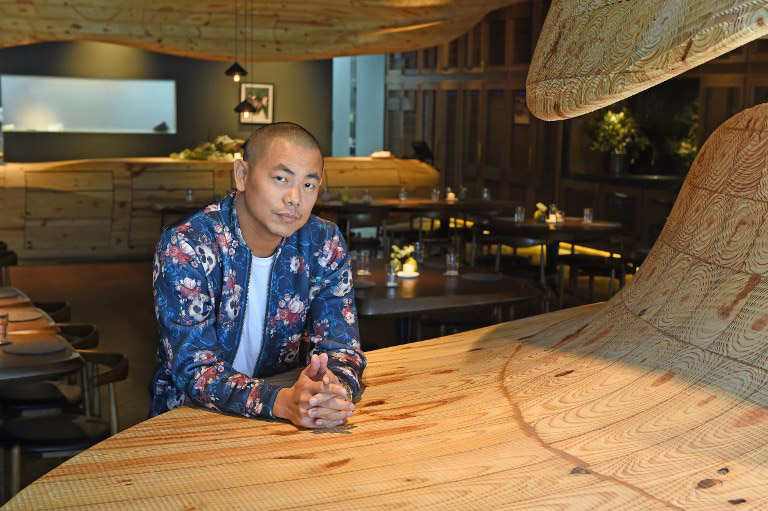 In this file photo taken on April 14, 2015 Taiwanese star chef Andre Chiang poses for a photo at his restaurant RAW in Taipei. Photo: Sam Yeh/ AFP