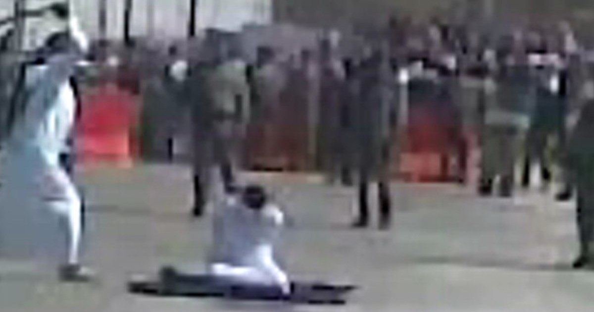 Photo of the moment before a beheading in  Saudi Arabia. Photo: Amnesty International handout