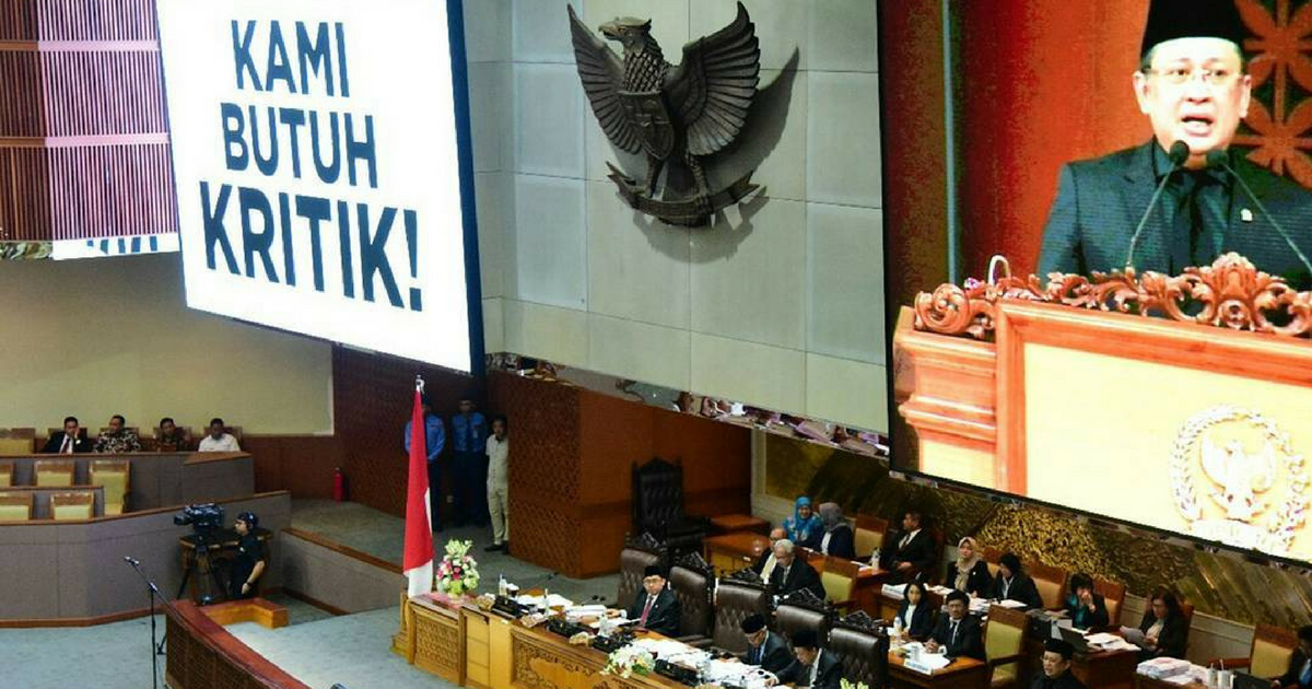 The 18th Plenary Session of the Indonesian House of Representatives (DPR) on February 14, 2018. Photo: @DPR_RI / Instagram 