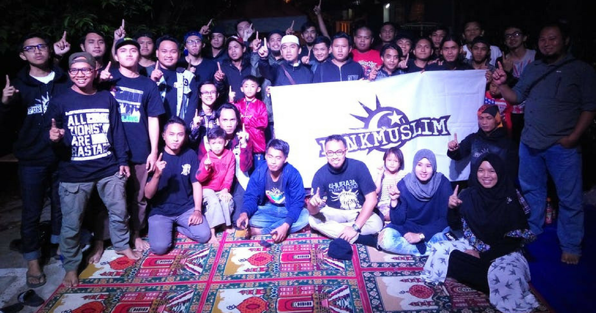 Punk Muslim members from Surabaya and Jakarta gather together for their event ‘Ngobrol Bareng Punk Muslim’ in Jakarta on January 15 2017. Photo: Hikmawan Saefullah
