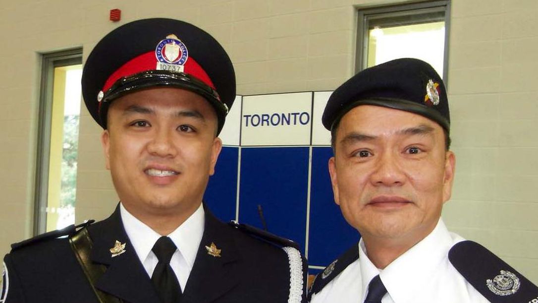 Ken Lam and his father David, a former sergeant of auxiliary police in Hong Kong (David Lam/Courtesy Omni TV)
