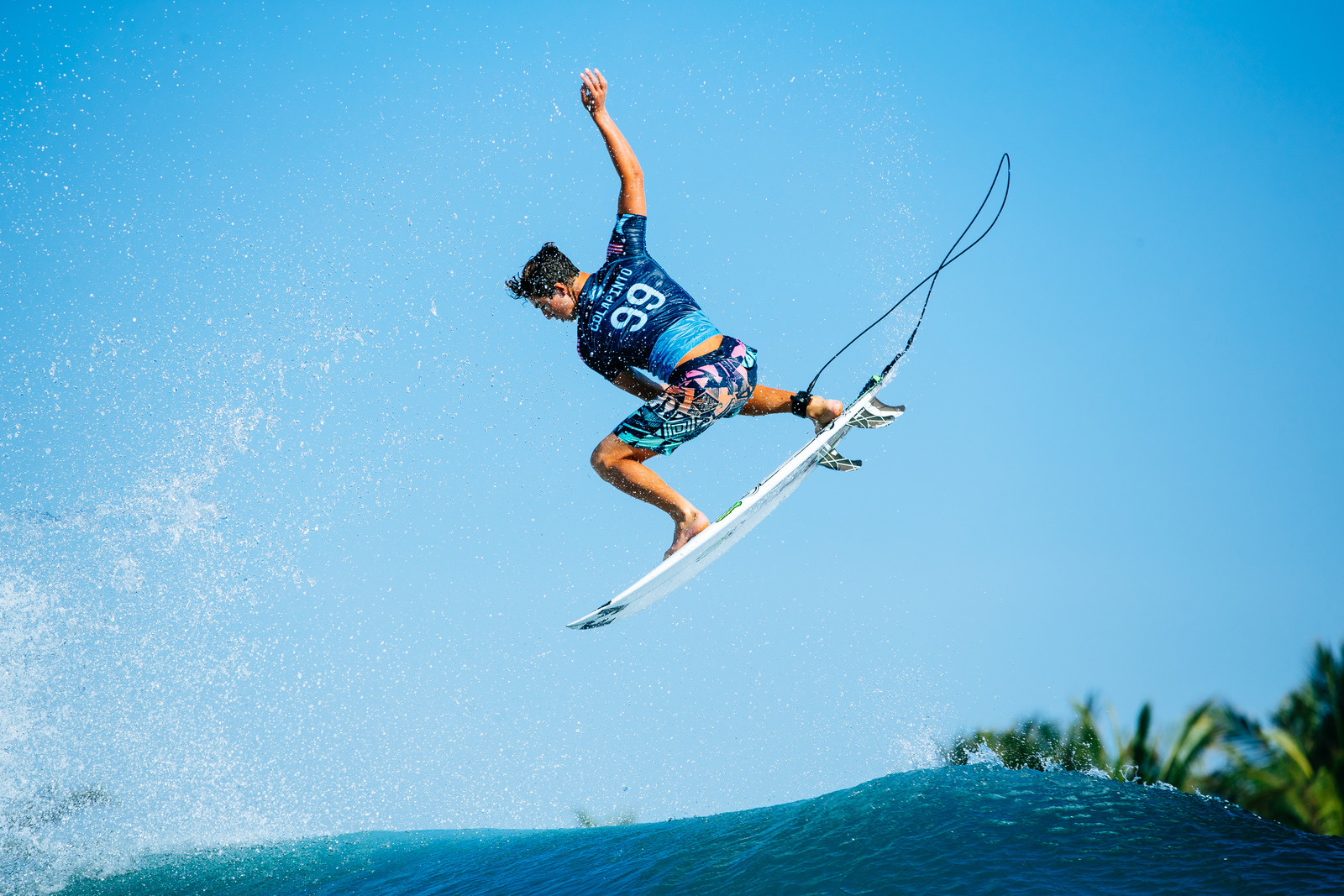 Griffin Colapinto flying in Keramas. Photo courtesy of WSL