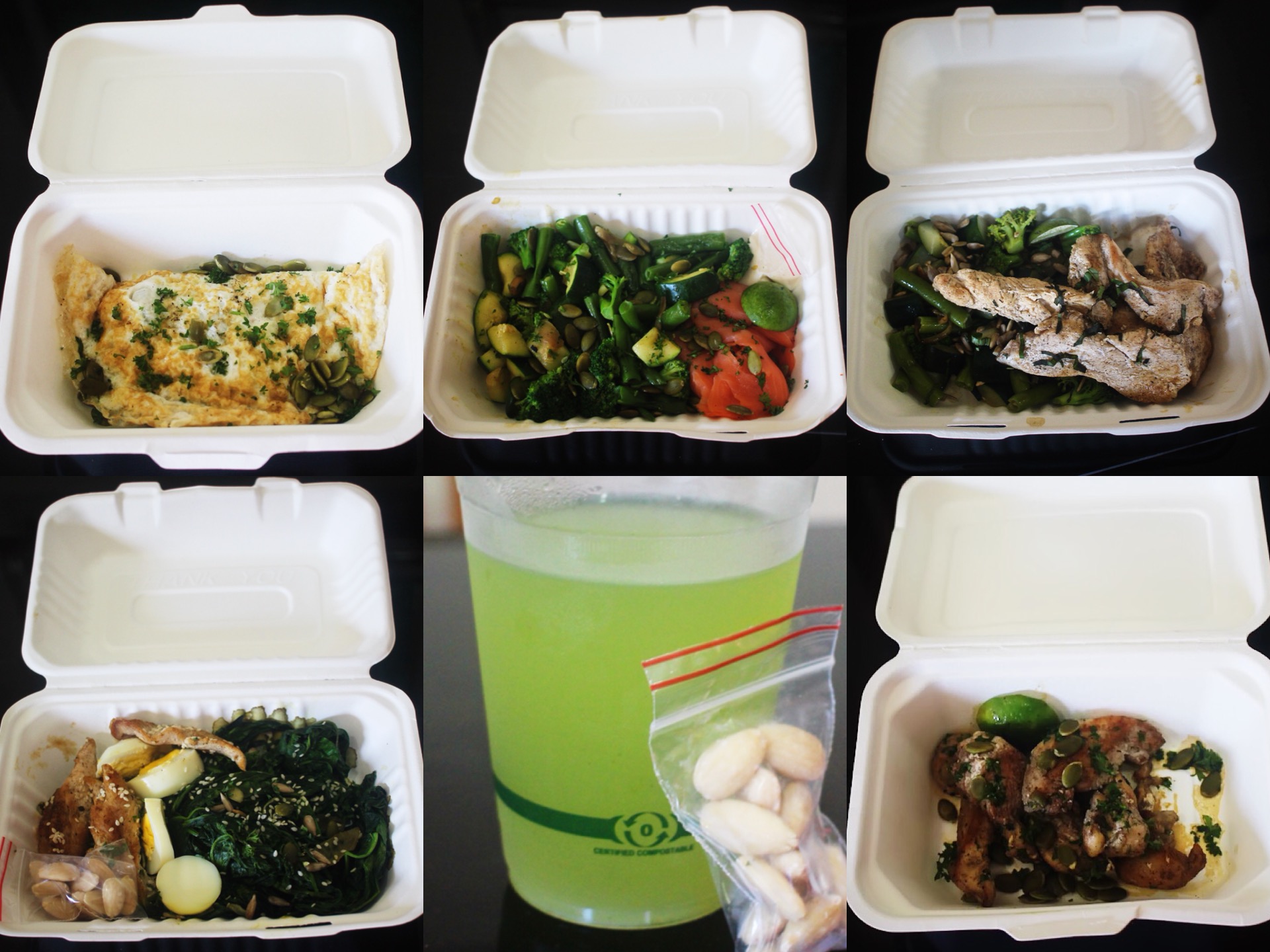 Meals from Motion Bali’s Skinny Protein and Shredding diets meal plans. Photos: Coconuts Bali