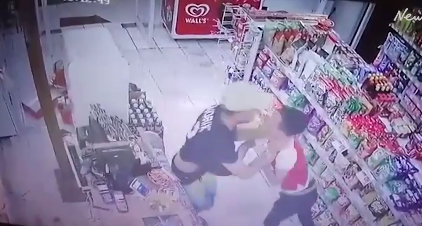 CCTV footage of the incident has gone viral on social media. 