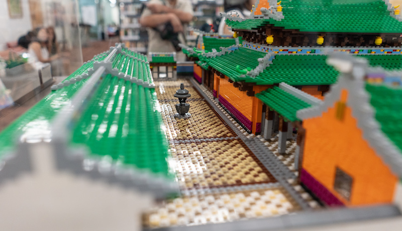 Close up of Thian Hock Keng Temple model. Photo: National Heritage Board