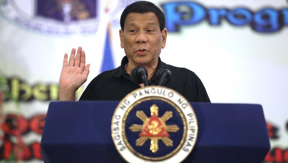 Philippine President Rodrigo Duterte. Photo via ABS-CBN.
