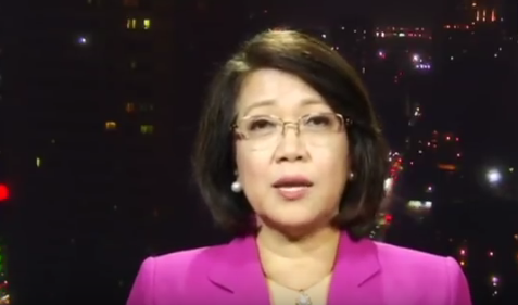 Former Chief Justice Maria Lourdes Sereno was interviewed by Stephen Sackur for HARDtalk. Screenshot from the interview.
