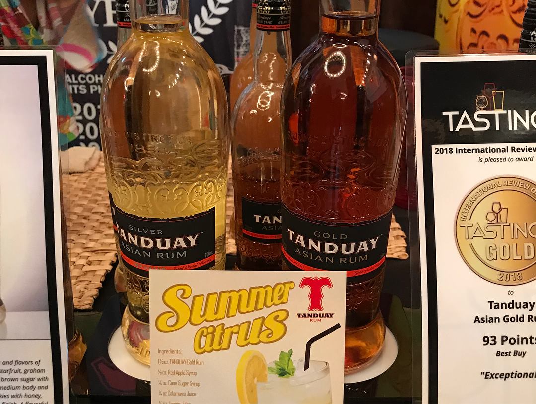 Bottles of Tanduay being sold in the United States. Photo via Facebook.
