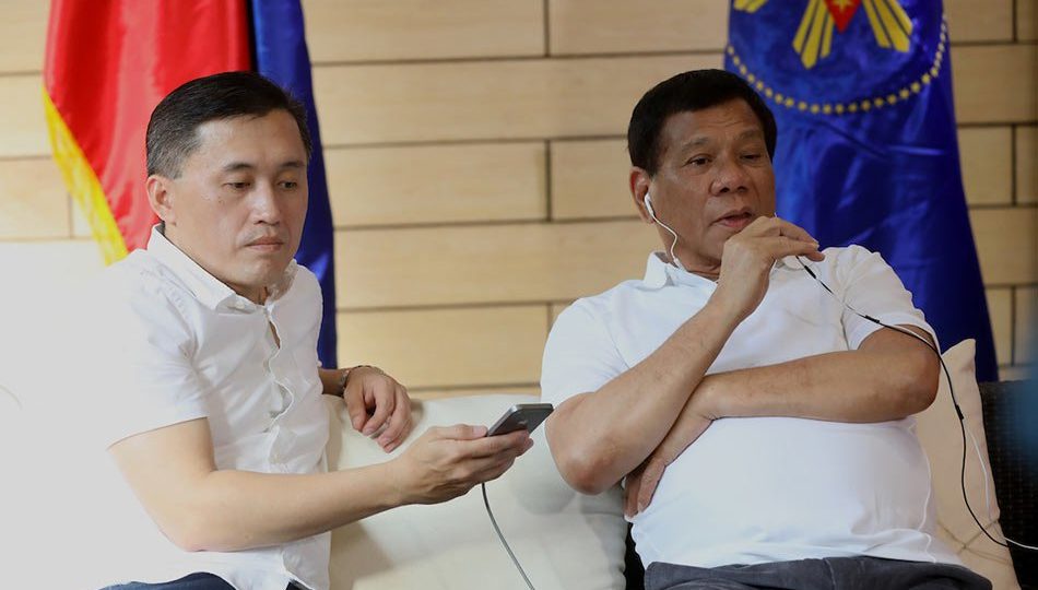 Special Adviser to the President Christopher “Bong” Go and President Rodrigo Duterte. Photo via ABS-CBN. 