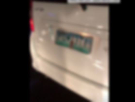 Manuel posted the cab’s license plate. Photo via her Facebook.