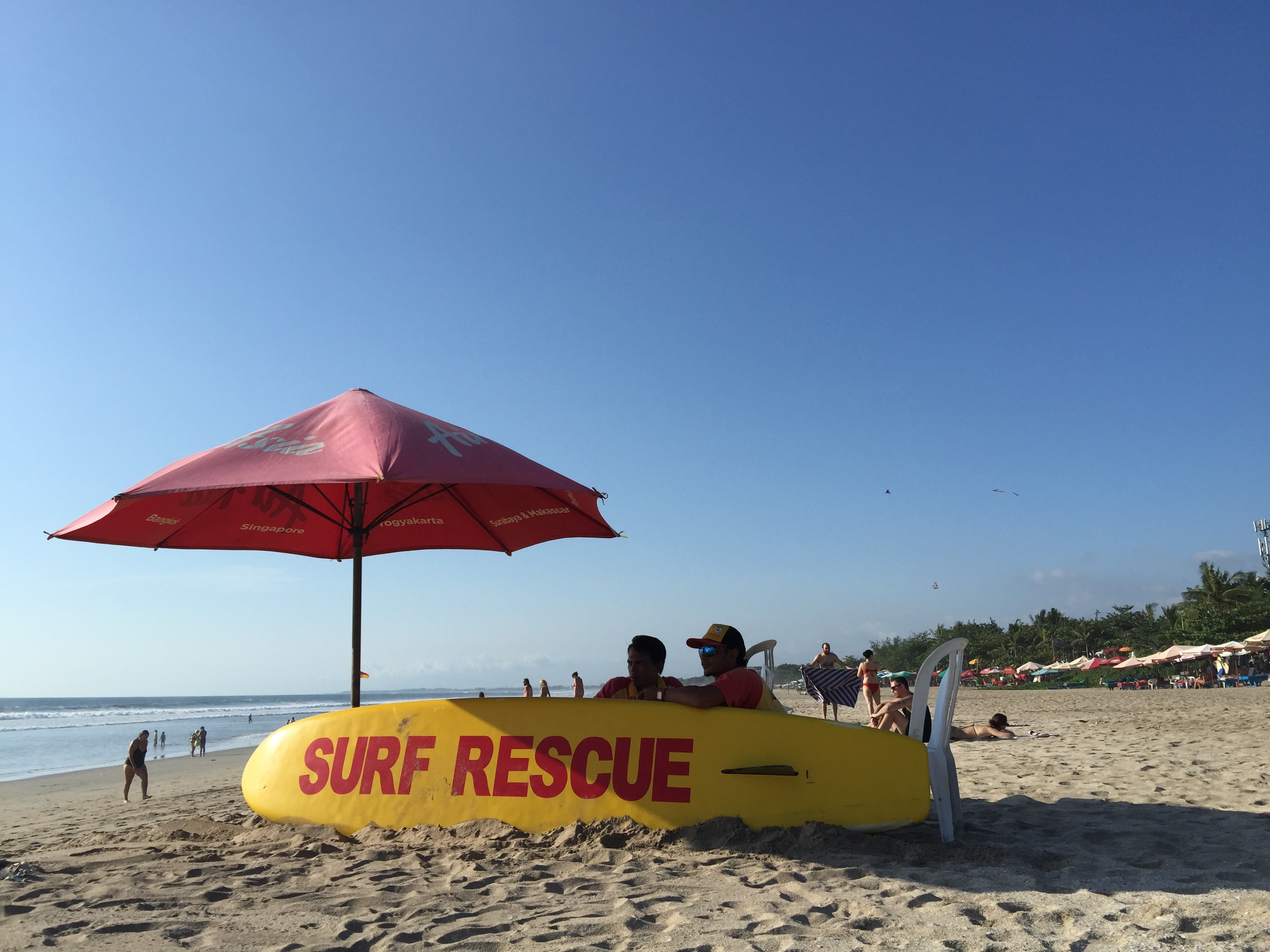 Legian lifeguards at the Double Six Beach. Photo: Coconuts Bali 