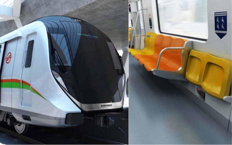 Artist’s impression of the new trains and its flip-up seats. Photo: LTA
