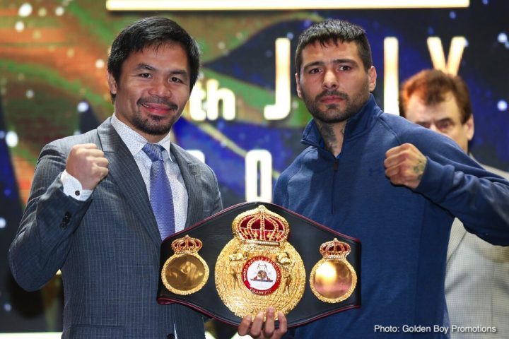 Pacquiao and Matthysse via Golden Boy Promotions