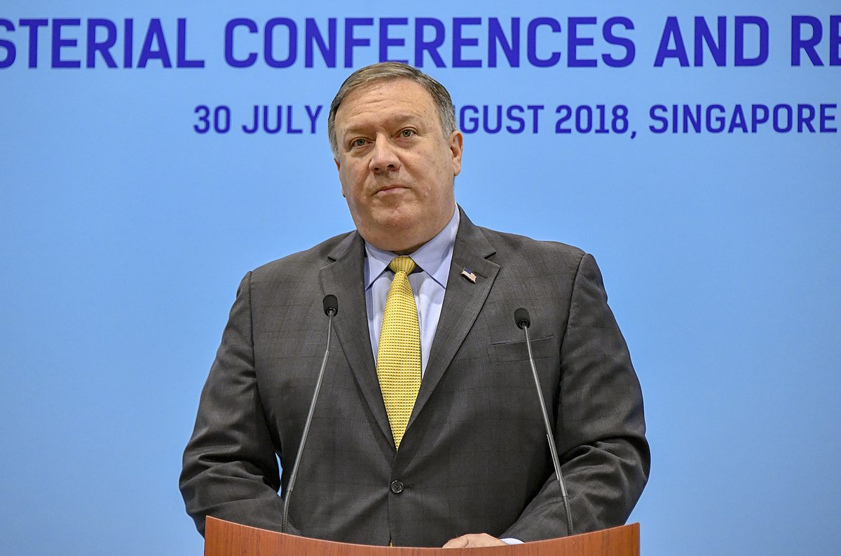 US Secretary of State Mike Pompeo speaks at a 2018 ASEAN meeting in Singapore. Photo: US State Department