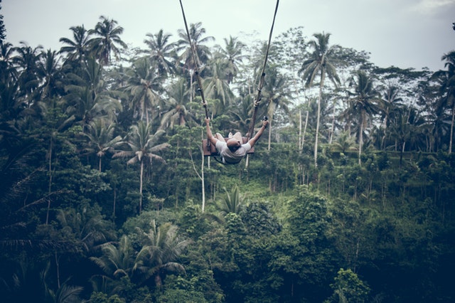 A Bali swing, a popular photo-op for tourists. Photo: Artem Bali/Pexels