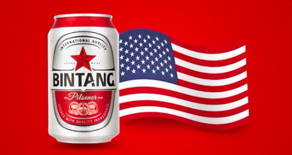 Promotional Instagram post for Bintang beer’s American expansion. Photo: Instagram/@birbintangindonesia
