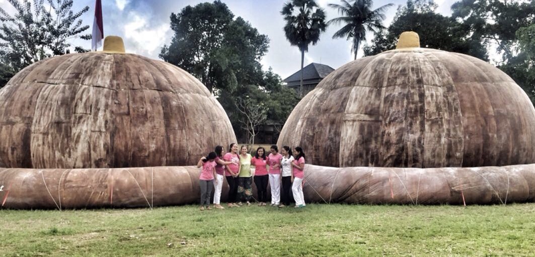 Are those tents was our first question. No, they’re giant boobs, was the answer. Photo courtesy of Bumi Sehat