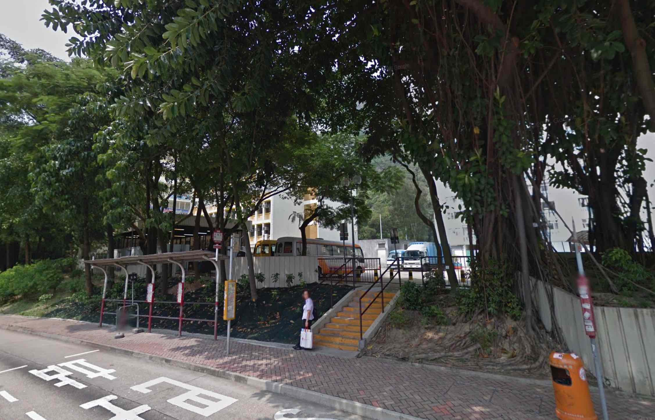 The site of the falling tree branch that killed an Indonesian domestic worker yesterday. Via Google