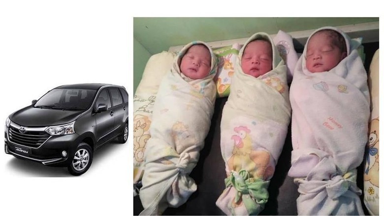 The Toyota Avanza and triplets all named Avanza. Photo: Facebook