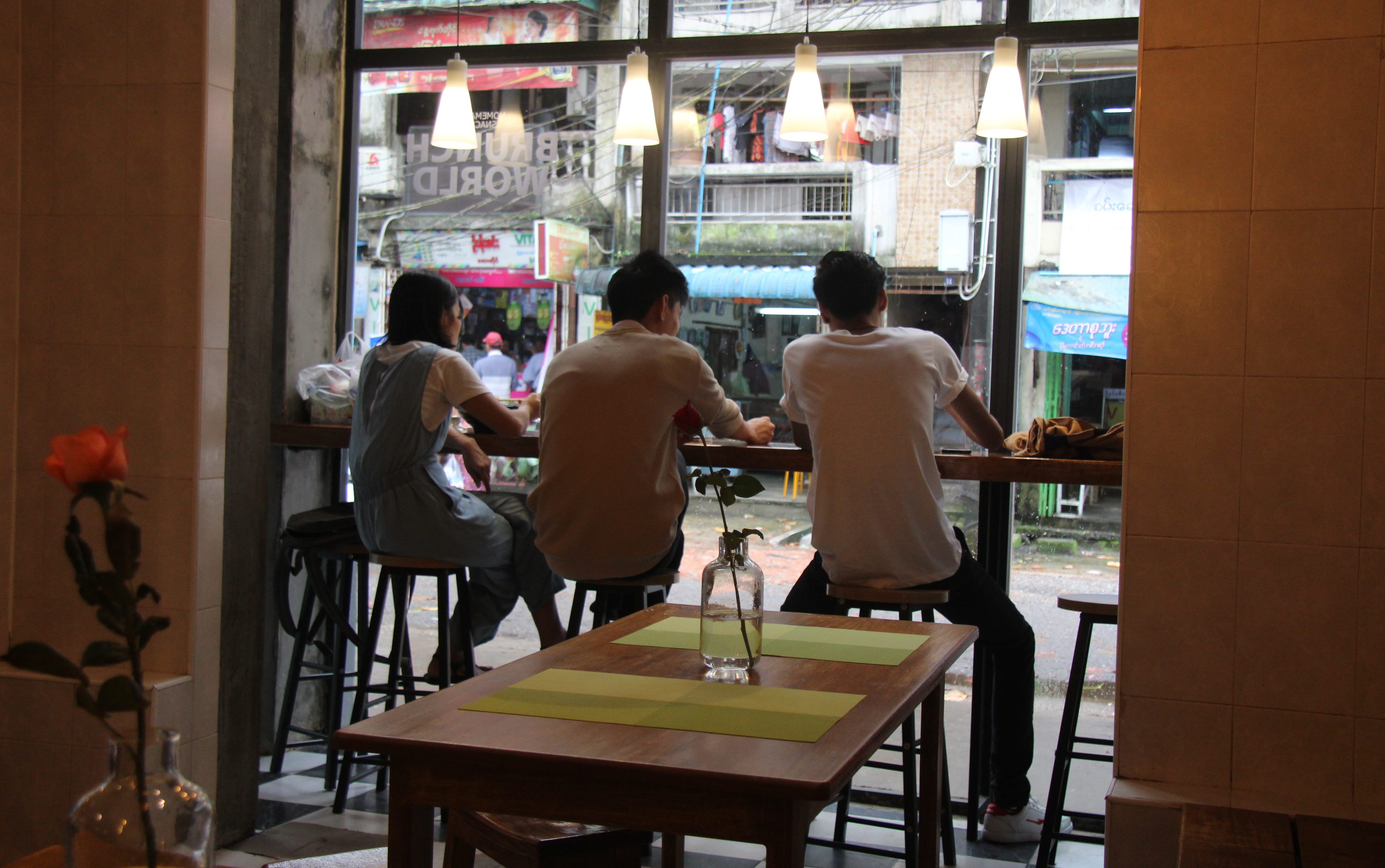 Customers at Working House Café.