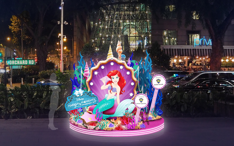 Photo op with Ariel. Photo: Orchard Road Business Association