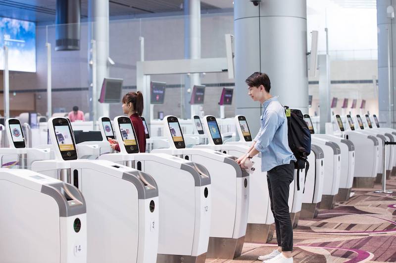Immigration gate at Changi Airport’s Terminal 4. Photo: Changi Airport / Facebook