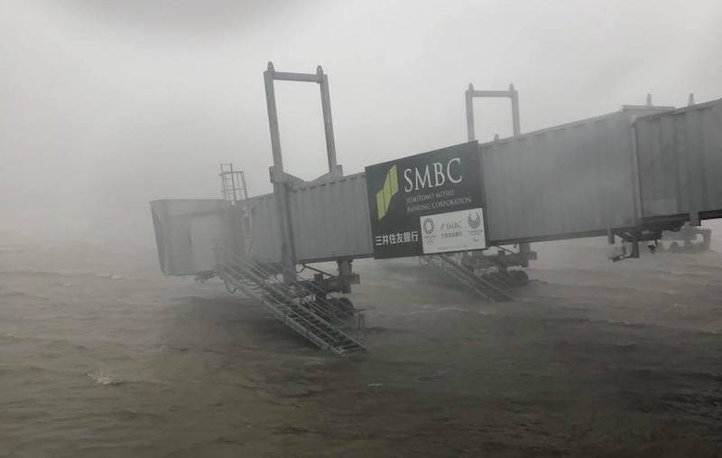 Image result for SIA cancels Singapore-Osaka flights after airport closure due to Typhoon Jebi