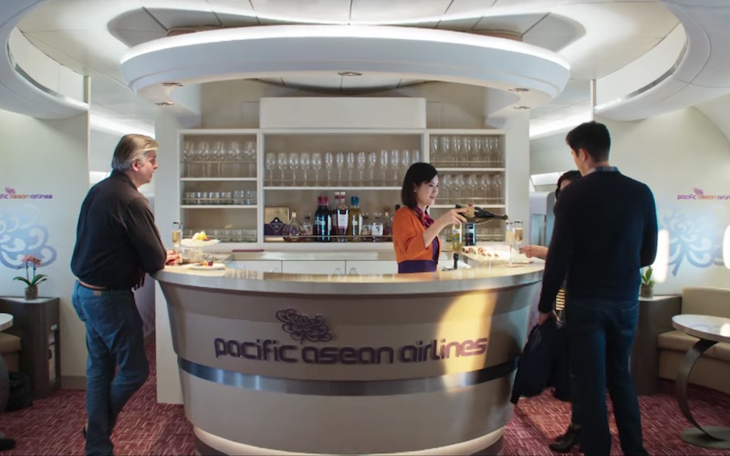 The fictional airline created in lieu of Singapore Airlines. Photo: Video screengrab