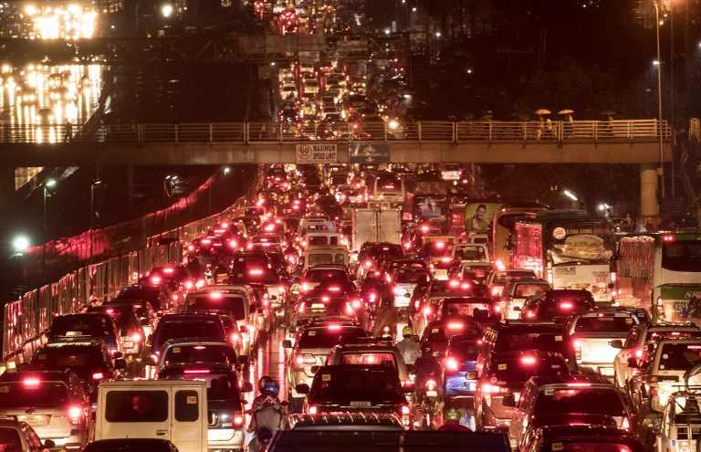 Traffic always comes to a standstill especially in major roads in Manila. Photo: Noel Celis/ AFP
