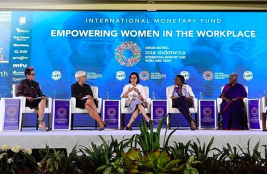 Empowering women of the IMF-World Bank meetings. Photo: @am2018bali/Instagram