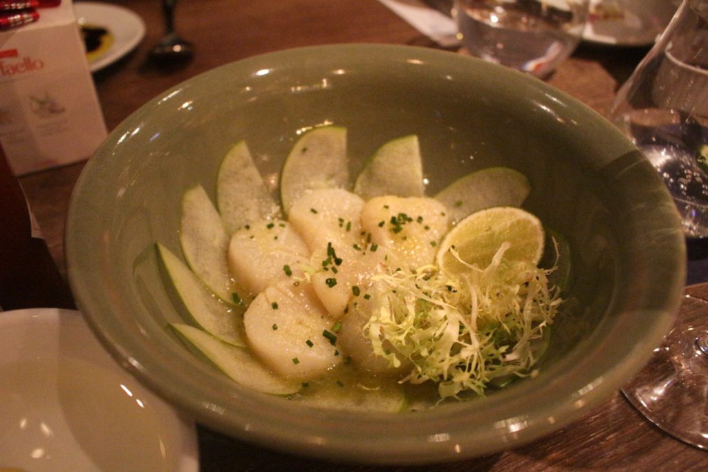 Fishsteria's scallops and apple ceviche. Photo by Vicky Wong.