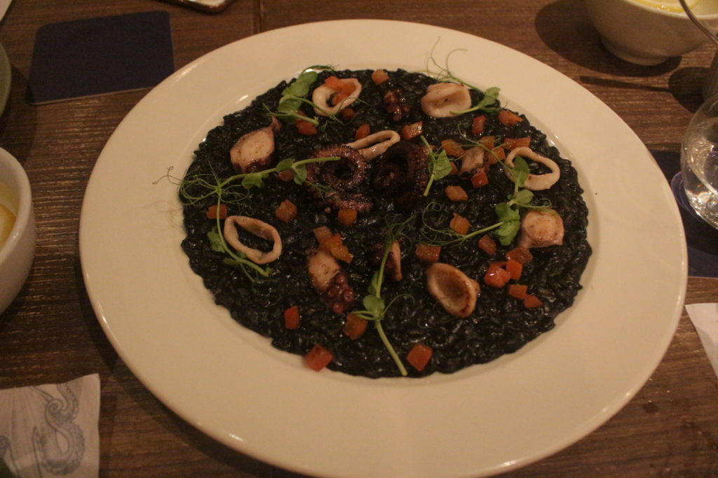 Fishsteria's black squid-ink risotto. Photo by Vicky Wong.