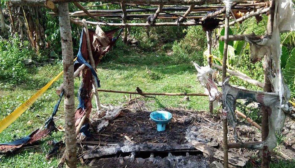 The place where the son burned his mother alive. Photo: ABS-CBN News 