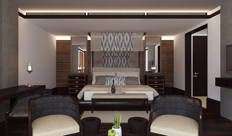 Artist rendering of a suite. Photo: The Apurva Kempinski Bali