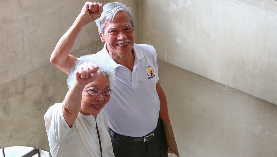 Carolina Malay and former congressperson Satur Ocampo Photo: ABS-CBN News