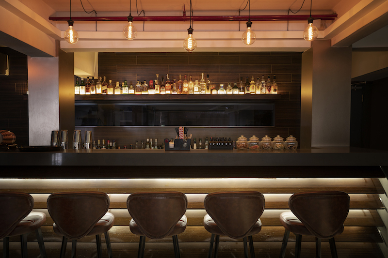 The bar. Photo: Nox - Dine in the Dark