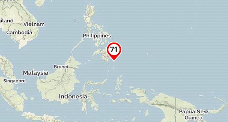 A 6.9-magnitude earthquake was felt off southern Philippines, with a possible tsunami threat looming (Photo: EMSC / Twitter) 