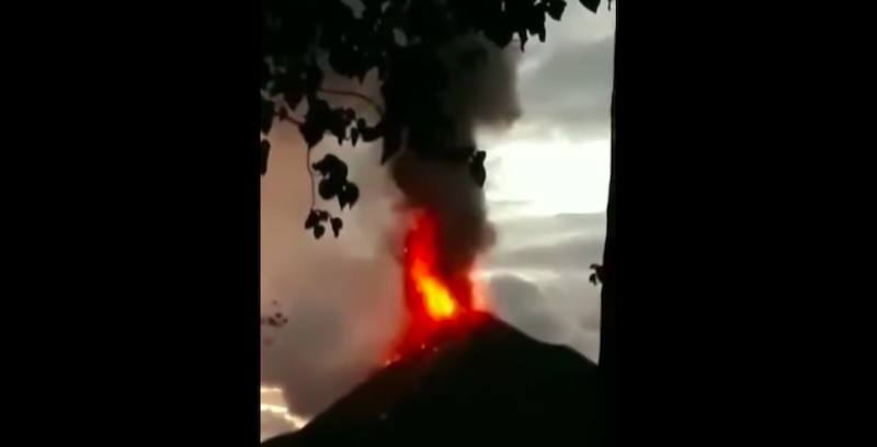 Anak Krakatoa, the volcano that most likely triggered a deadly tsunami in Indonesia, has been on a high-level eruption watchlist for the past decade (Photo: Screengrab from Arun Jhajharia / YouTube)
