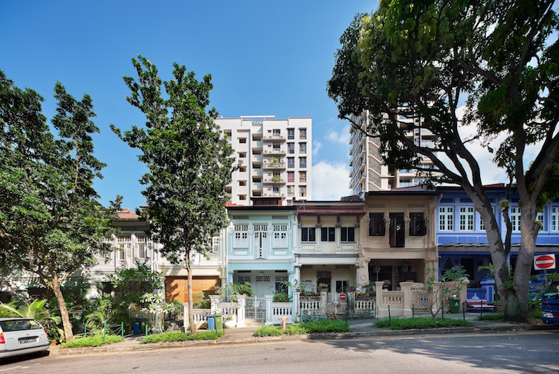 Pre-war terrace houses at Martaban Road, 1988. Photo: National Heritage Board